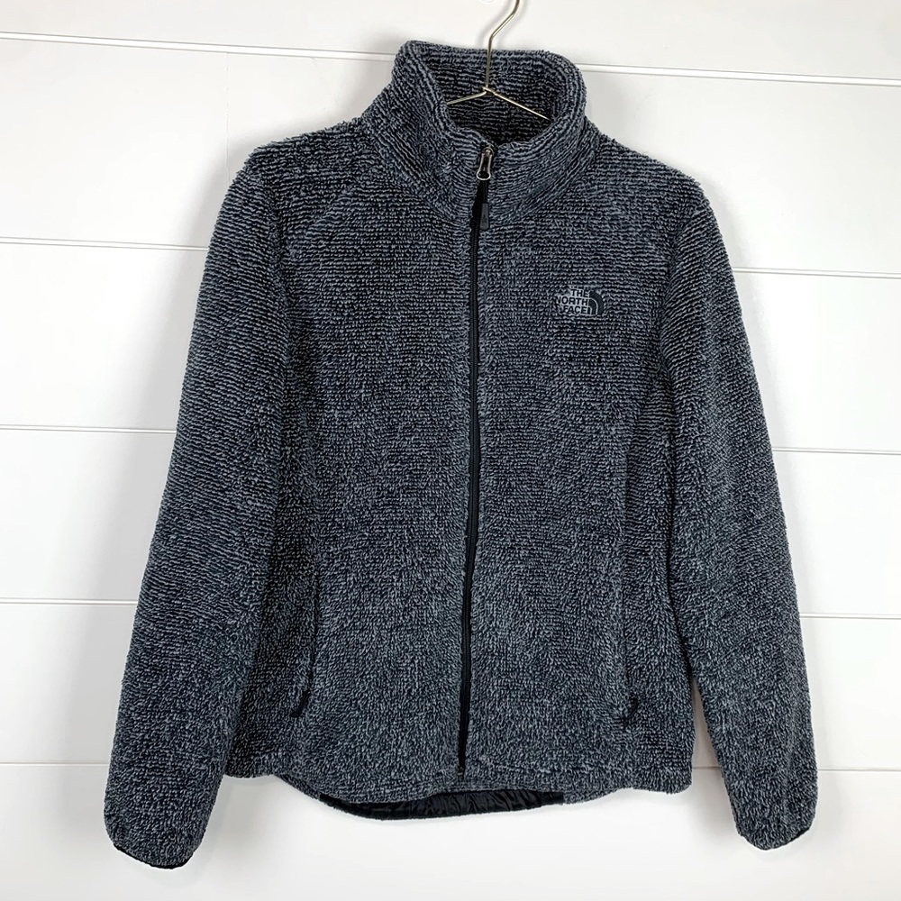 North Face Women’s Full Zip Fleece Jacket Black and Gray Size Medium M